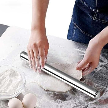 Stainless Steel Rolling Pin Chapati Belan Roti Roller